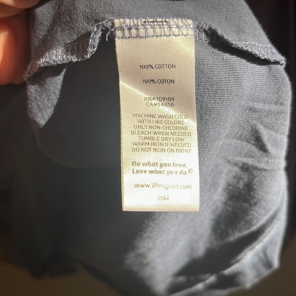 Life is Good “ Let the Good times Roll” Blue Gray Short Sleeve Tee Shirt Sz S - Picture 7 of 7